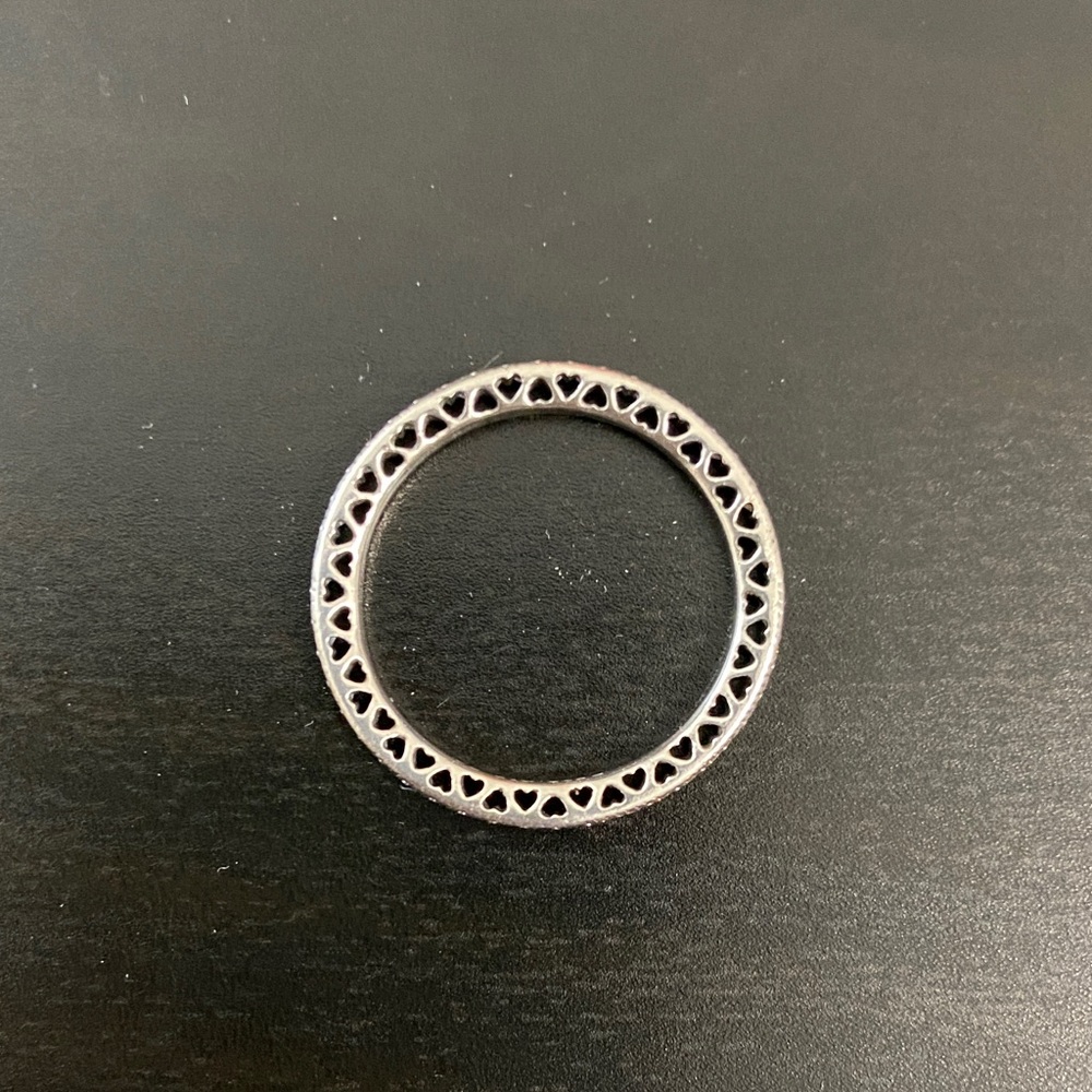 PANDORA | Heart and Sparkle Ring | Size 7